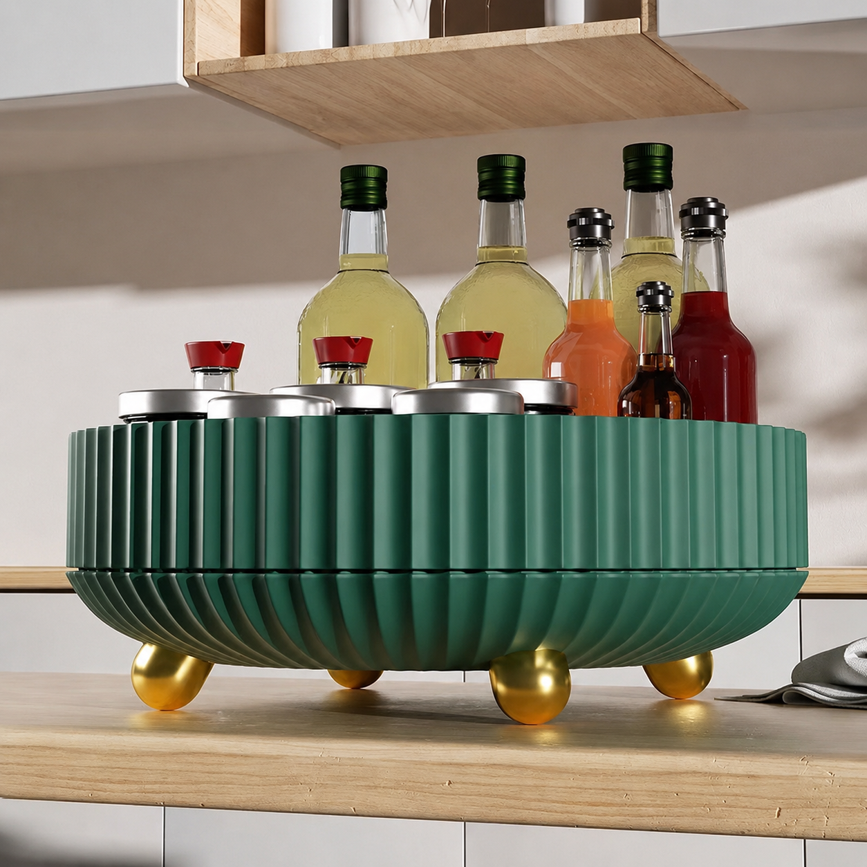 360° Rotating Spice Organizer Tray