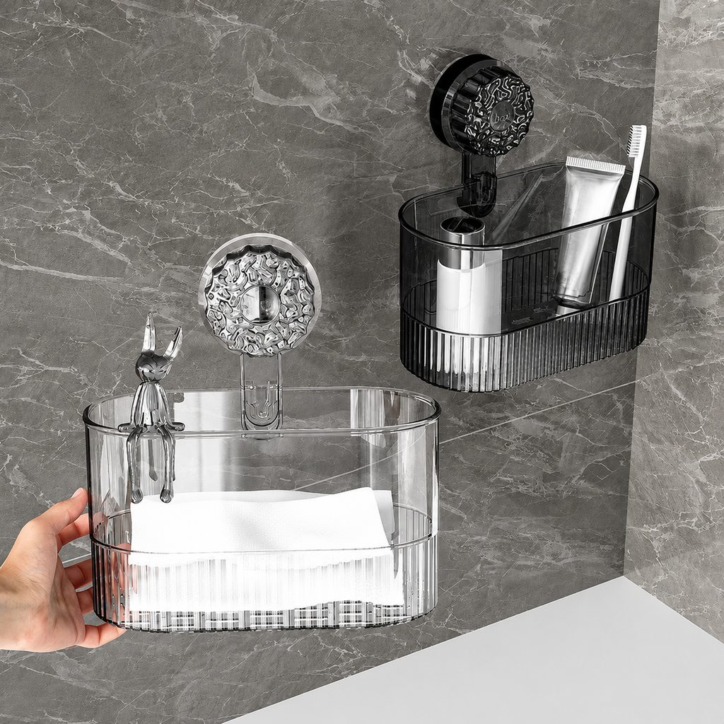 No-Drill Wall-Mounted Storage Basket
