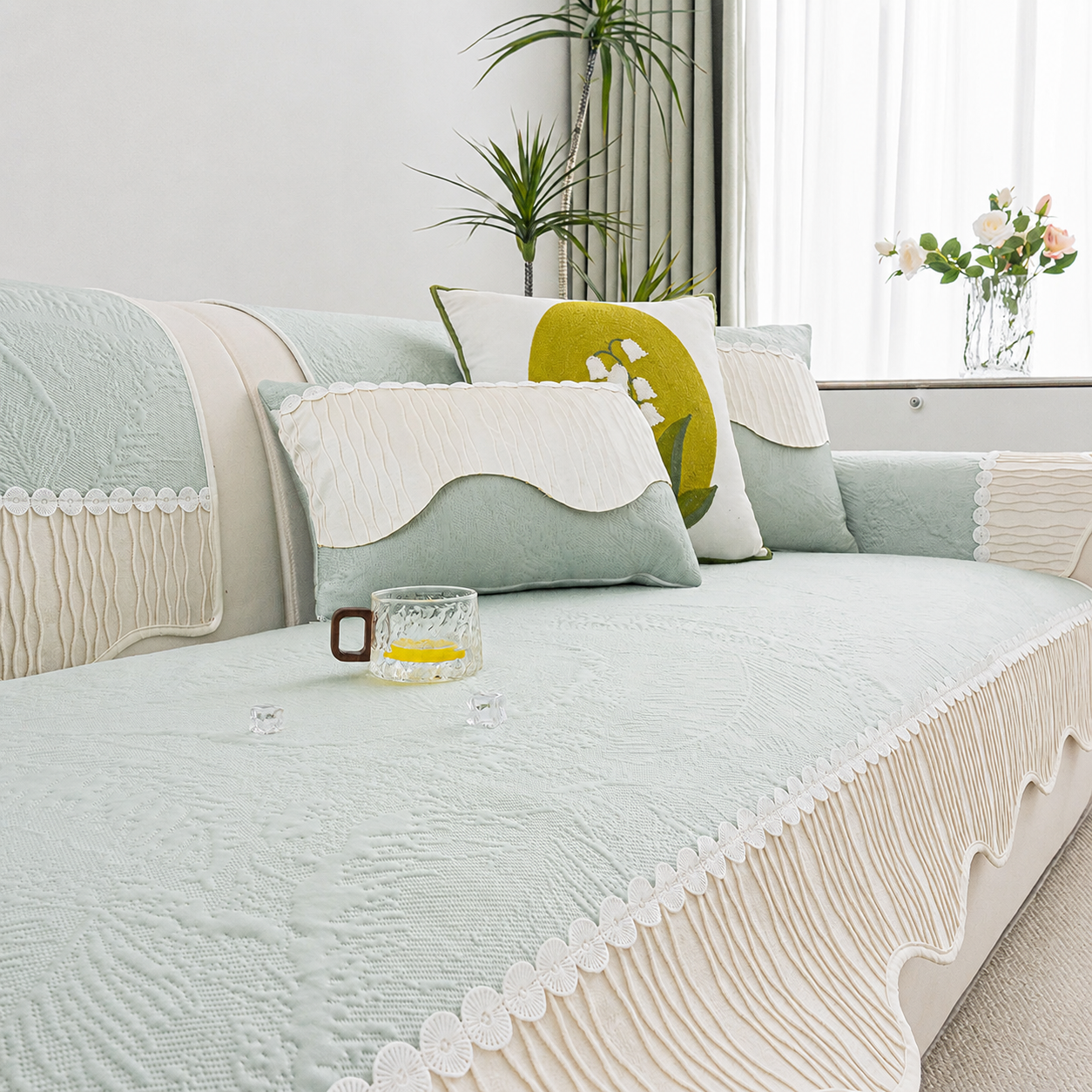 Cooling Ice Silk Sofa Cover Mat