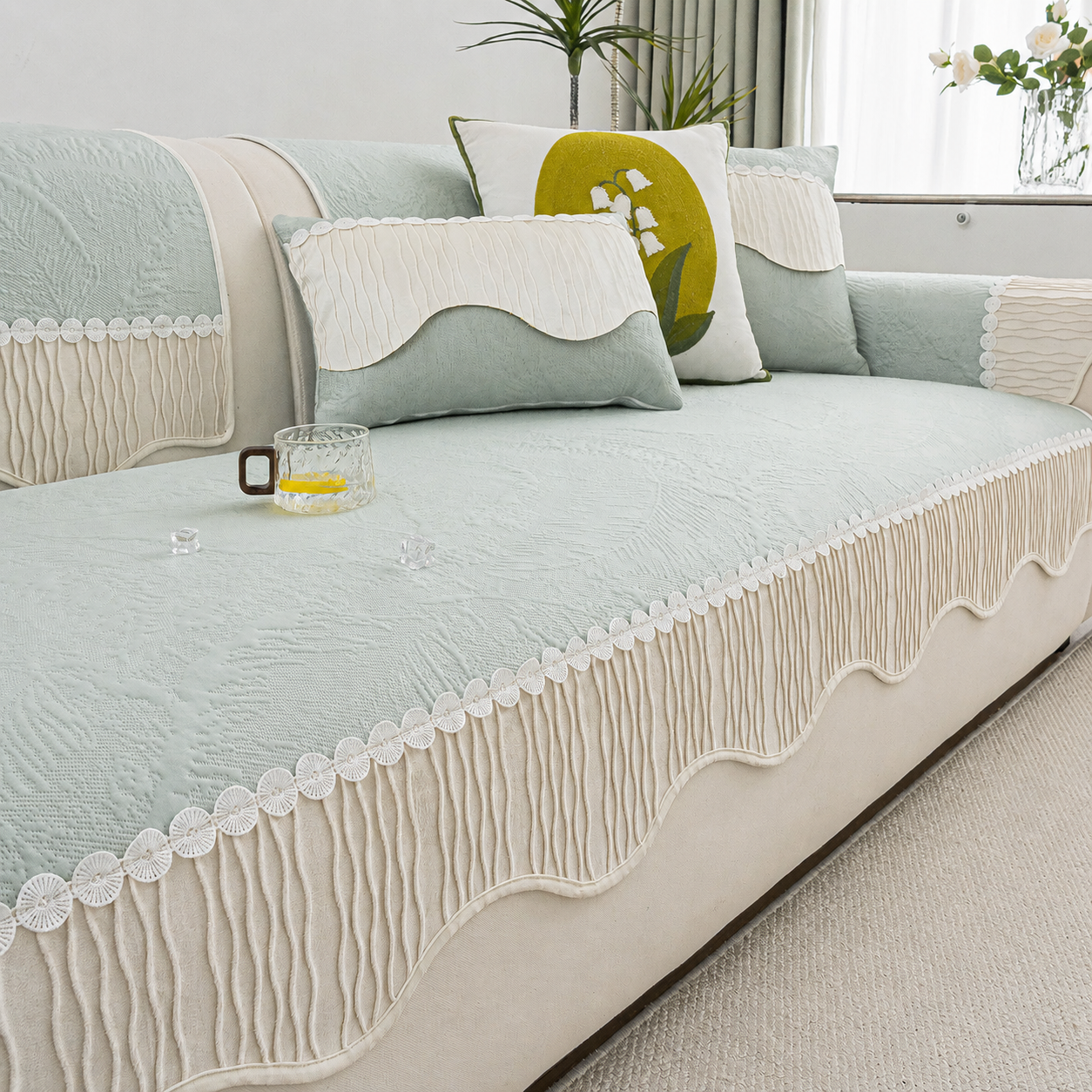 Cooling Ice Silk Sofa Cover Mat