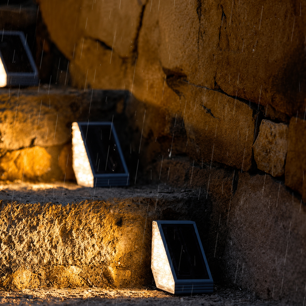 Solar Triangle Step Lights