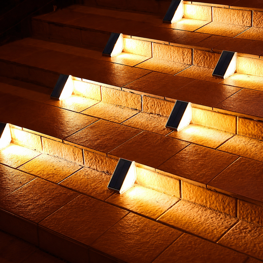 Solar Triangle Step Lights