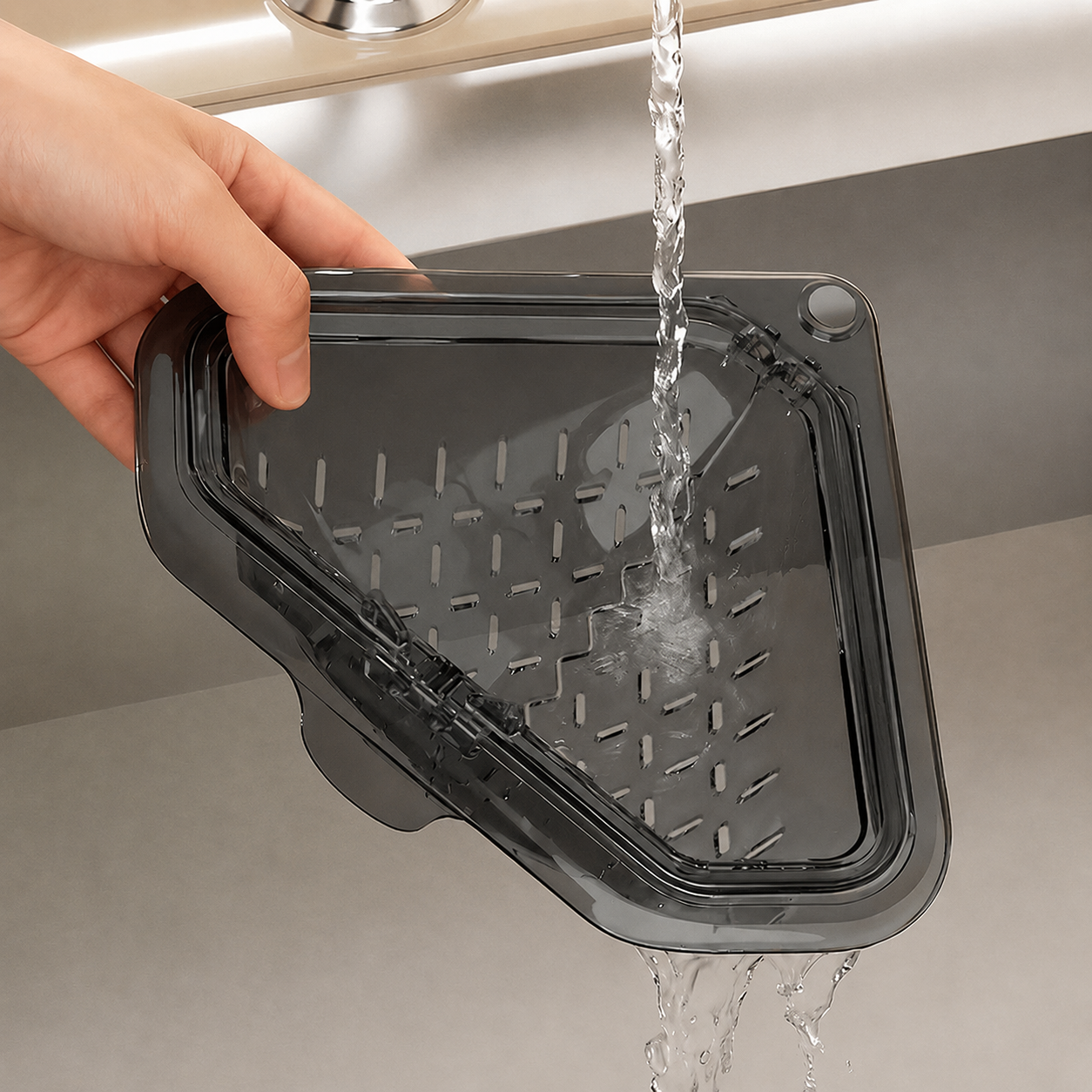 Magnetic Triangle Sink Strainer Basket