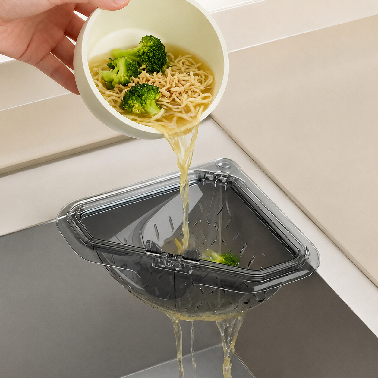 Magnetic Triangle Sink Strainer Basket