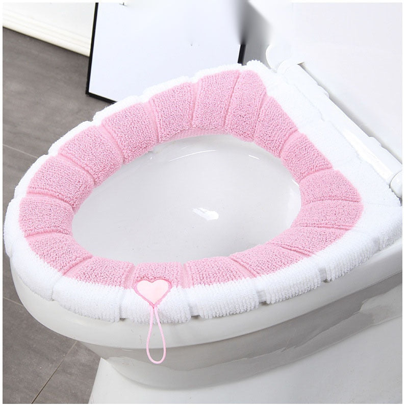 Soft Washable Toilet Seat Cover with Handle